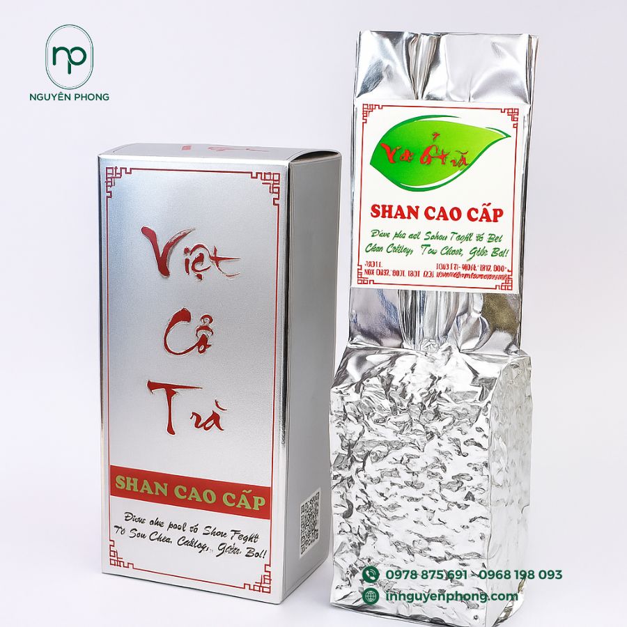 In hộp giấy đựng trà Shan Tuyết cổ thụ 